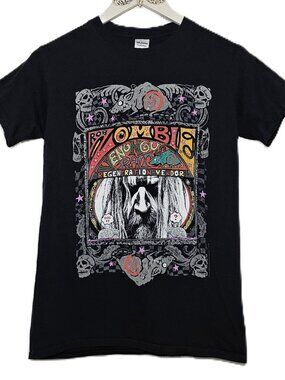 Rob Zombie Regeneration Vendor Sz S Black Short Sleeve Band T-Shirt Rock Metal